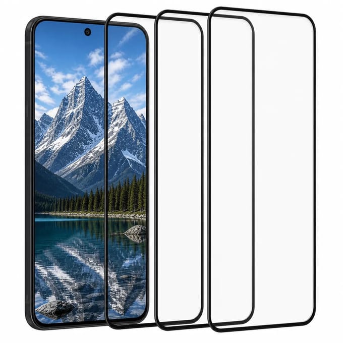 Screenprotector Full Cover Gehard Glas 9H Geschikt voor Samsung Galaxy A37 – Anti-kras - 3-Pack Tempered Glas