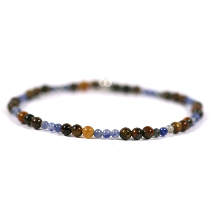 Heren armband kralen edelsteen mix 4mm - Ibizamen 21cm