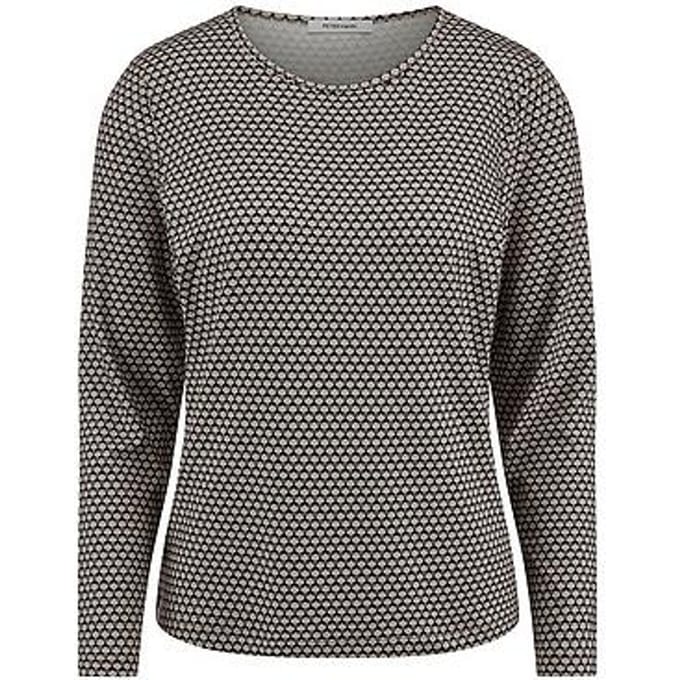 Shirt ronde hals Van Peter Hahn beige