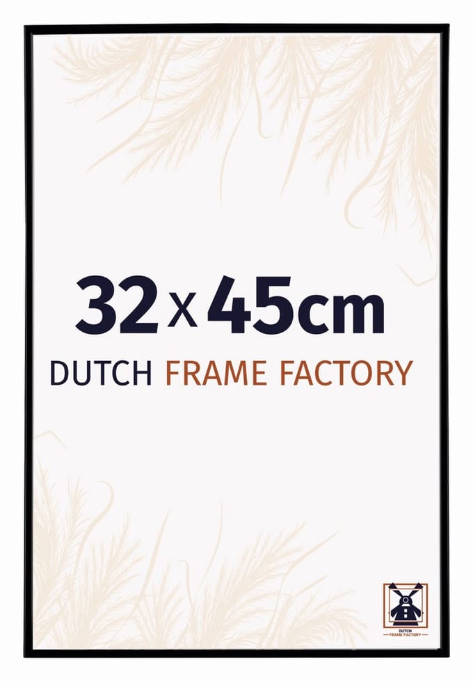 Fotolijst 32x45 cm - Kunststof - Zwart Mat - Easy