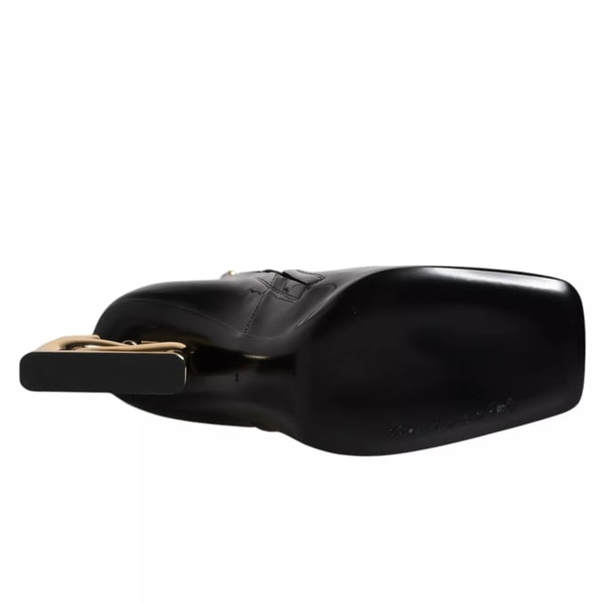 Dolce & Gabbana Zwarte Jackie Leren Enkellaarsjes Mid Calf