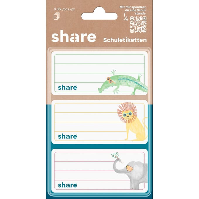 share Schooletiketten "Dieren"