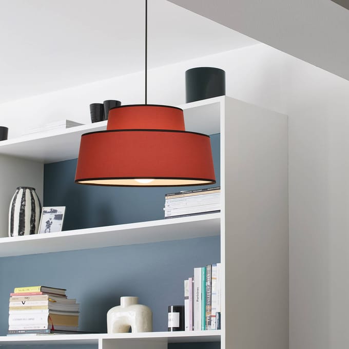 COREP Hanglamp Mallorca, terracotta, Ø 38 cm, katoen