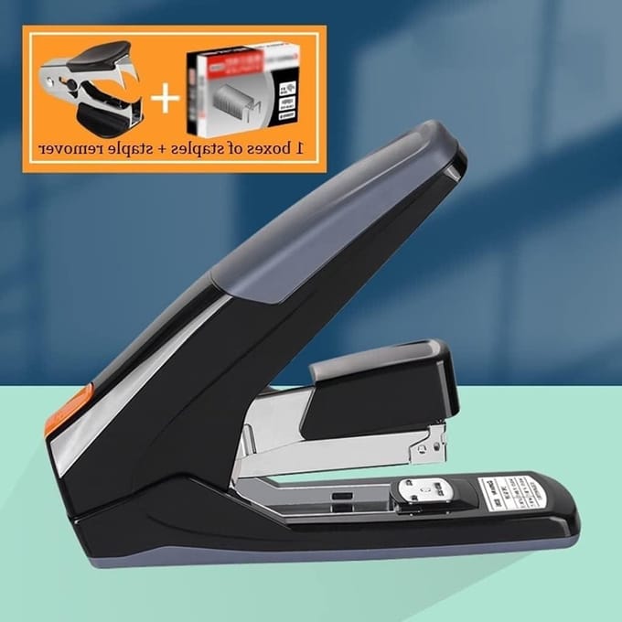 Bureau nietmachine - Kantoor nietapparaat - Documenten binden - Ergonomisch ontwerp - 70 vel capaciteit - Zwart