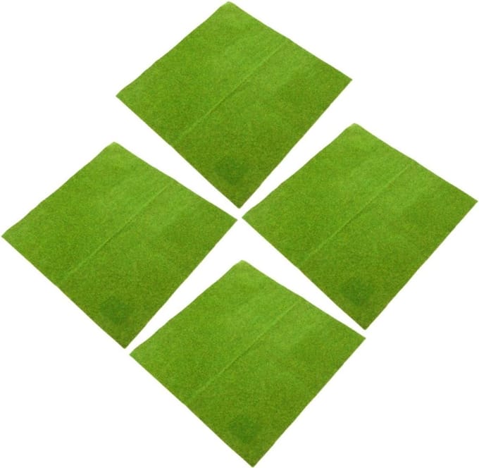 Kunstgras Vierkant - Decoratie Gras - Modelbouw - Realistische Textuur - 25x25cm - Groen