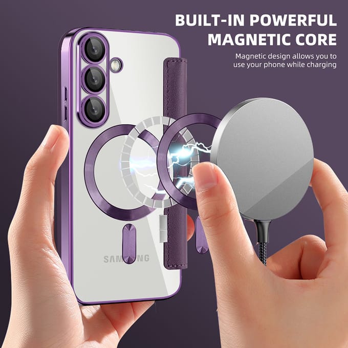Techsuit - SmartMag Book Case - Samsung Galaxy S25 - Purple