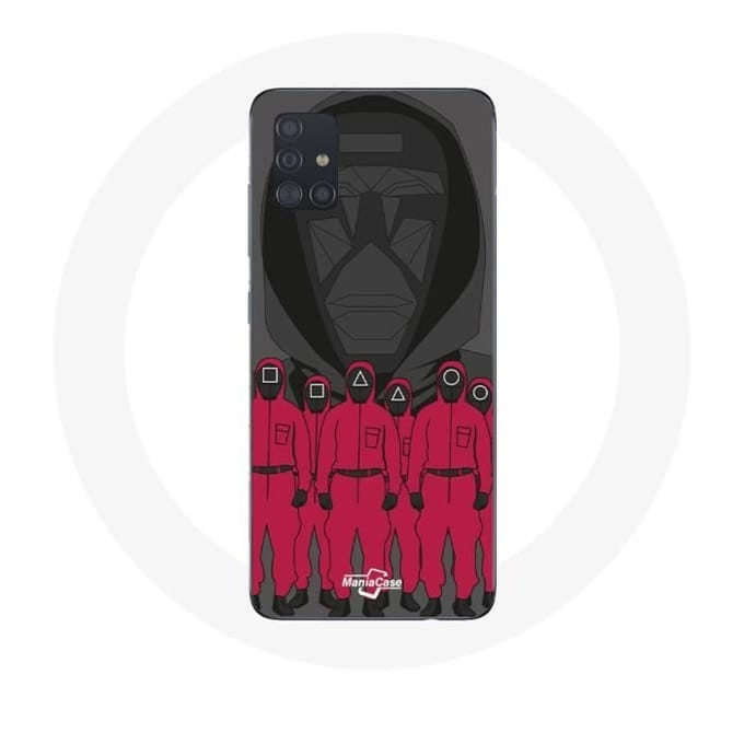 Samsung Galaxy A51 hoesje Squid Game Poster maskeert karakters