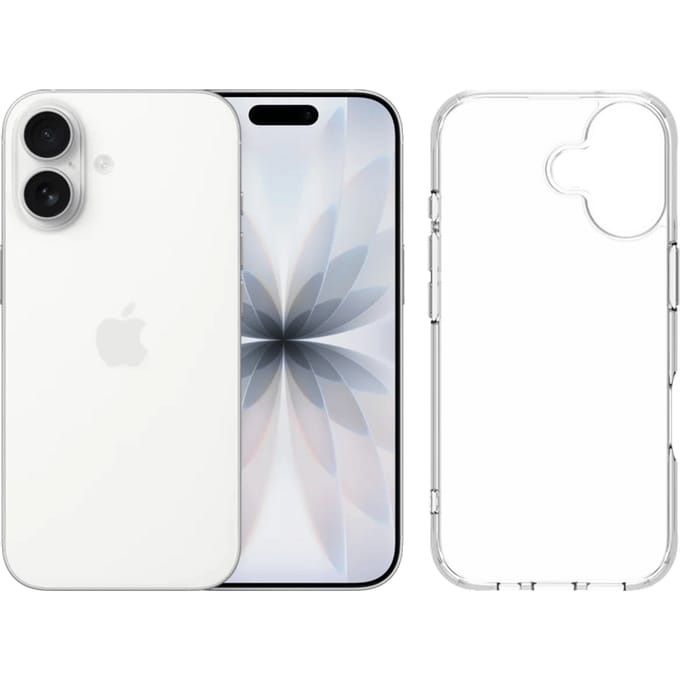 Apple iPhone 17 256GB Wit + BlueBuilt Protective Back Cover Transparant