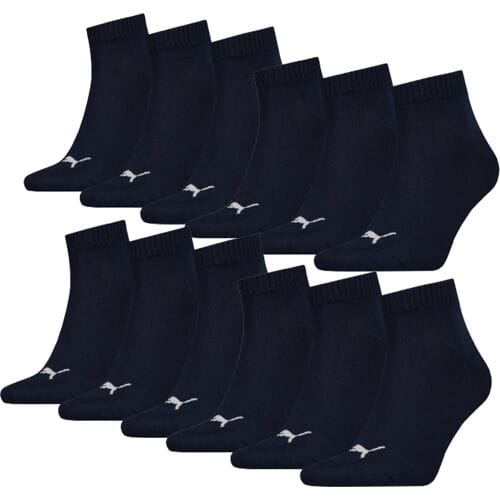 Puma Quarter Sokken Plain 12-pack Navy-35/38