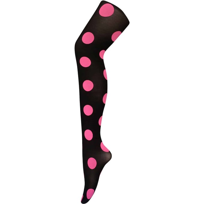 Sock Snob Dames80 denier ondoorzichtig patroon panty's - Grote Vlek Roze