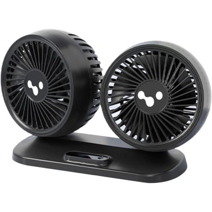 Handige auto-koelventilator met 10 bladen, verstelbare warmteafvoer zwart