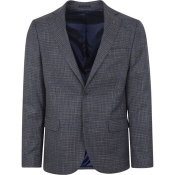 Suitable Colbert Royal Bruin Blauw - Maat 46 - Heren blazer