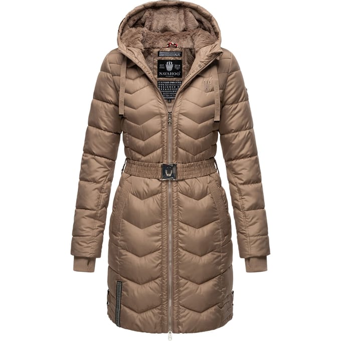 Navahoo Alpenveilchen dames winter gewatteerde jas – Warm, lang & stijlvol