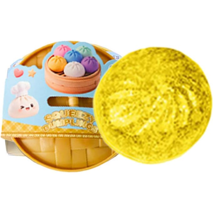 Nieuwe 12 stijlen Glitter Dumpling Glitter Dumpling Squishy met Doos Dumplings Sensorisch Knijpspeelgoed voor Stressverlichting