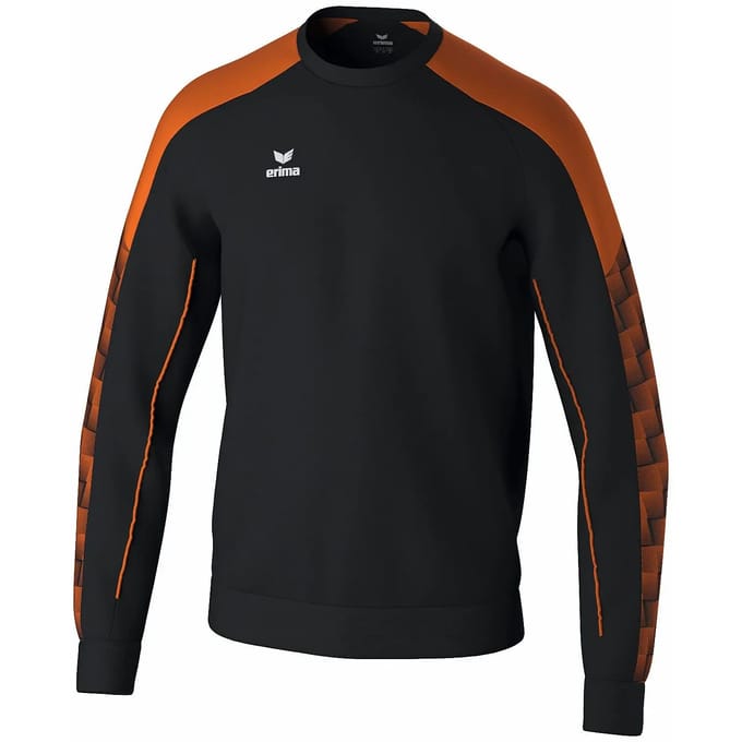 Erima Evo Star Sweatshirt Heren - Zwart / Oranje | Maat: XL