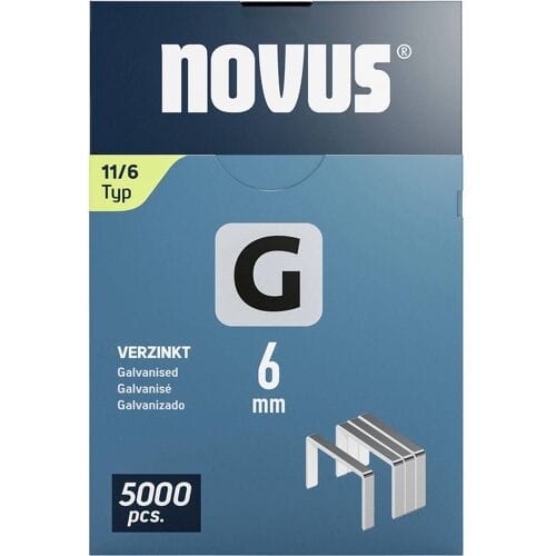 Novus Tools 042-0765 Nieten met plat draad Type 11 5000 stuk(s) Afm. (l x b) 6 mm x 10.6 mm