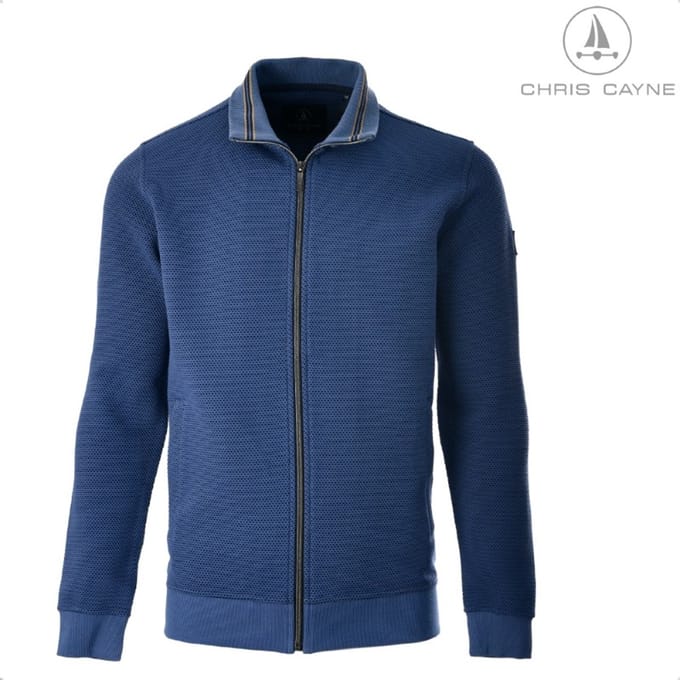 Vest 4008 blauw relief Chris Cayne - maat L