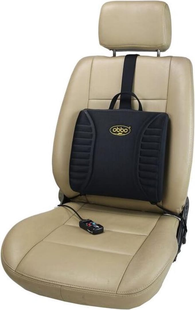 OBBOmed - verwarmd Autostoel Steunkussen - incl. massage -  12V - SU 3400C