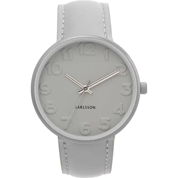 Karlsson Horloge Ms. Grey - Muis Grijs - Ø3,2cm - Scandinavisch,Modern