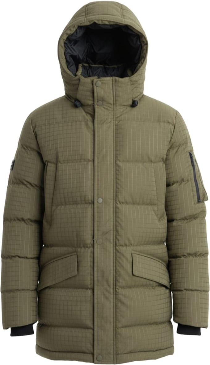 OMBRE Jas - Lange Mouw - Rits - Effen Donkere olijf L