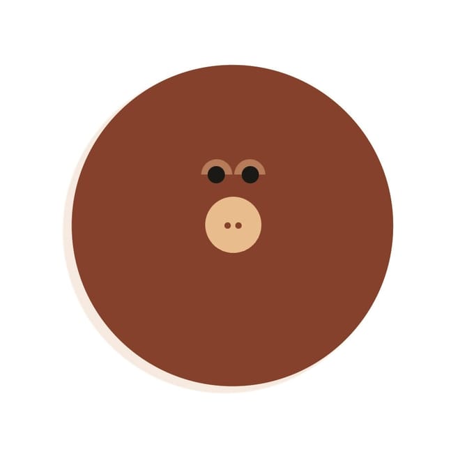 DJECO houten letter designed animal O