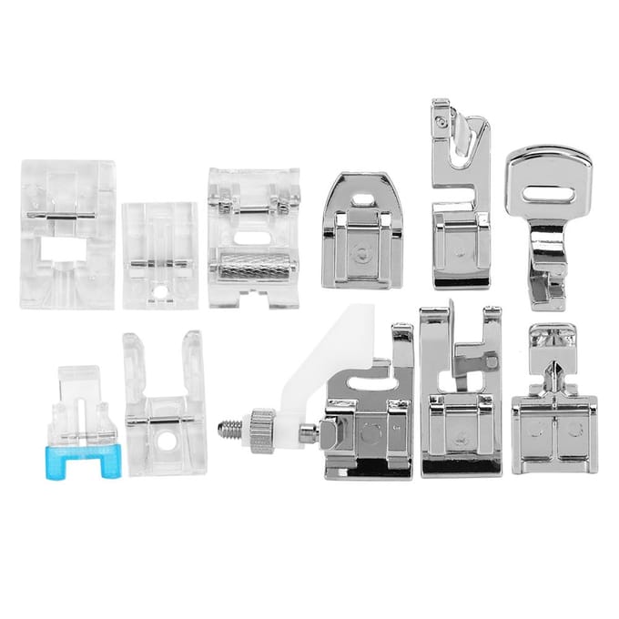 11 Delen/Set Multifunctionele Huishoudelijke Naaimachine Druppelvoet Gereedschapskit Accessoire white