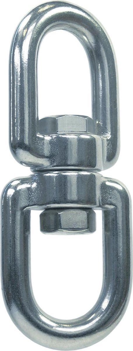 RVS - Dubbele oogwartel - 6 mm