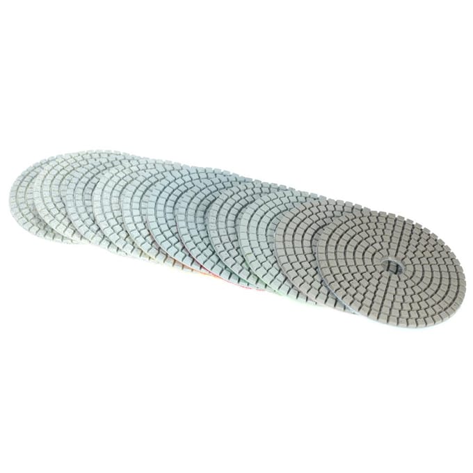 11-delige 4  100mm diamant natte polijstpads steunpadset betonsteen