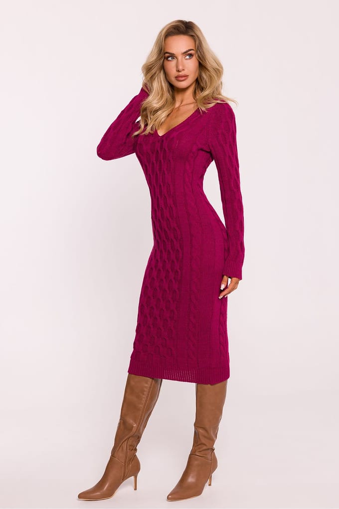Knit Shape Dress - Fuchsia / Einheitsgröße