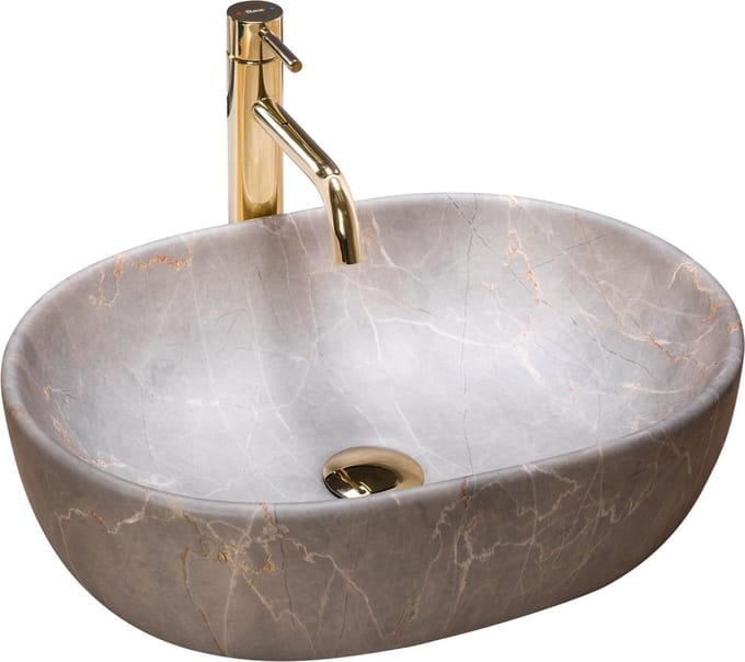 Rea Lara Beige Opzetwastafel Steen Imitatie 48,5x35 cm