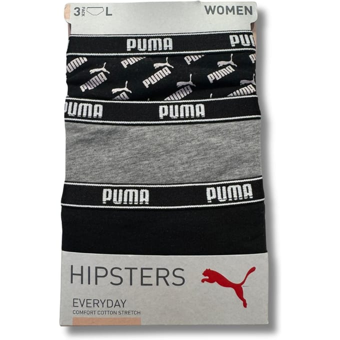 Puma HIPSTER AOP 3-PACK 93537703 r L damesondergoed gray