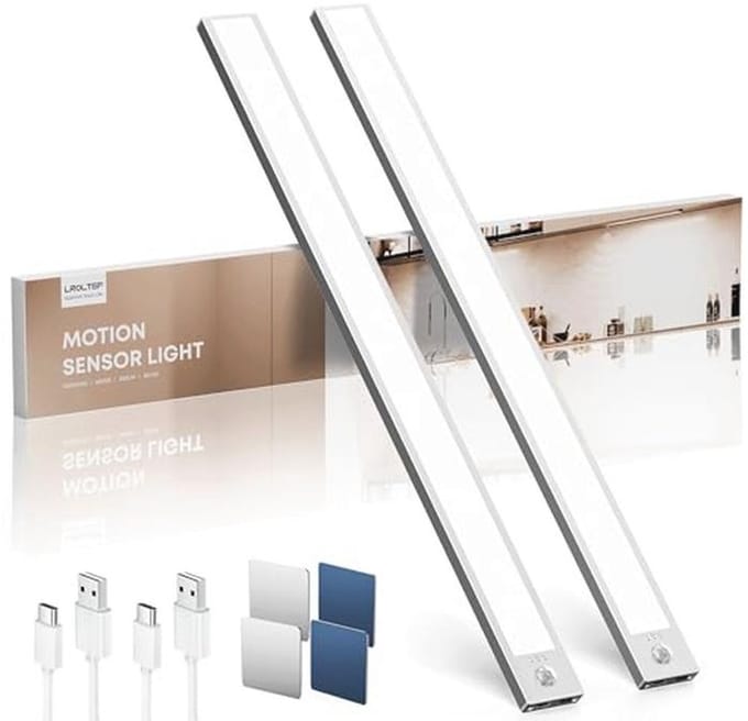 Kastverlichting met Bewegingsmelder - Dimbare Onderbouwlamp met USB Oplaadbaar