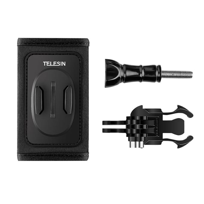 TELESIN actiecamera rugzak riembevestiging cliphouder compatibel met DJI OSMO Pocket GoPro Hero zwart