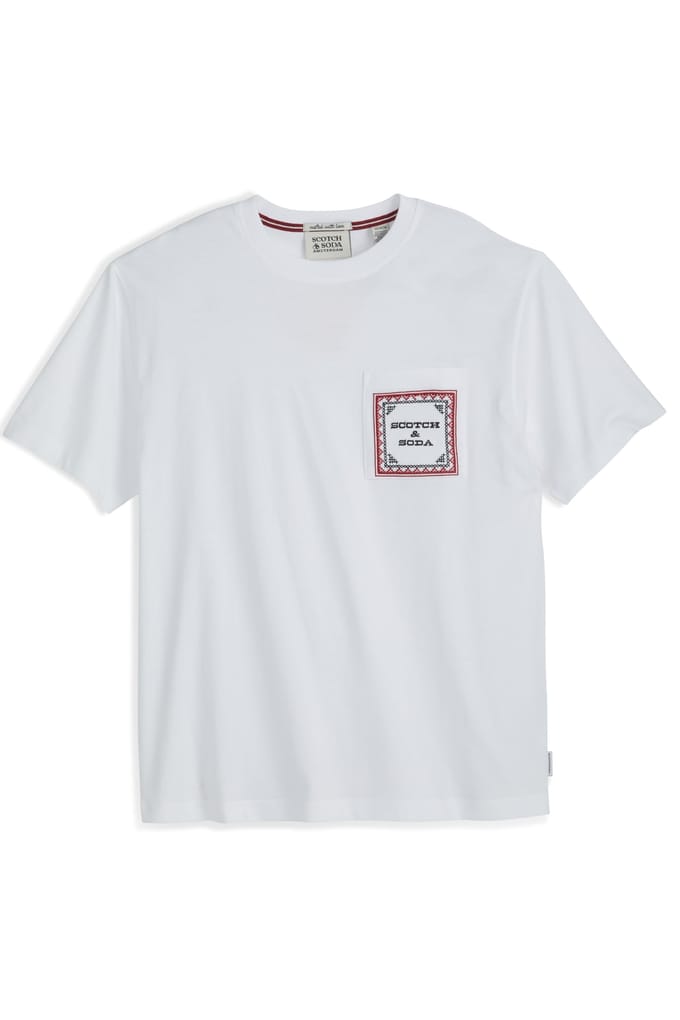 Scotch & Soda Graphic Tee Bright White Taglia: M | Magliette basic Outlet | Uomo | Bianco