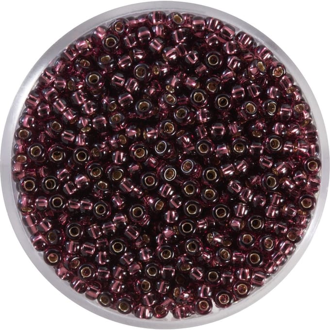 9660-374 Jap. Miyukirocailles - 2,2mm - silverlined amethyst - 12 gram