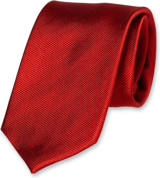 E.L. Cravatte Stropdas - Rood - 100% Zijde