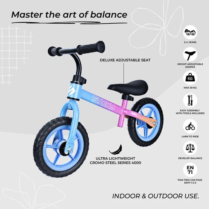 Story Run Racer Loopfiets Pastel - Blue
