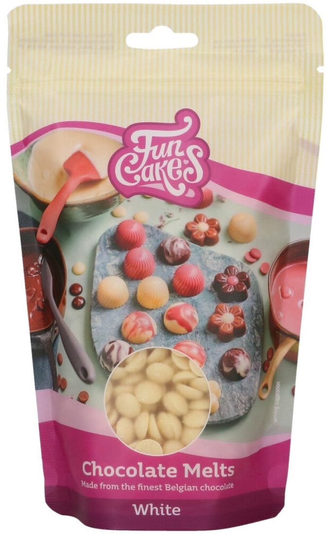 FunCakes Chocolade Melts - Wit - 350g - Smeltchocolade - Candy Melt