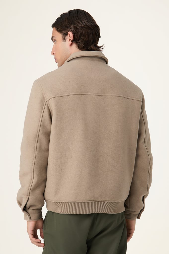 FILA Como Regular Felted Varsity Jacket Weathered Teak Taglia: M | Bomber Outlet | Uomo