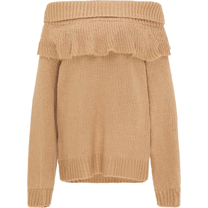 usha Gebreide trui Dames beige