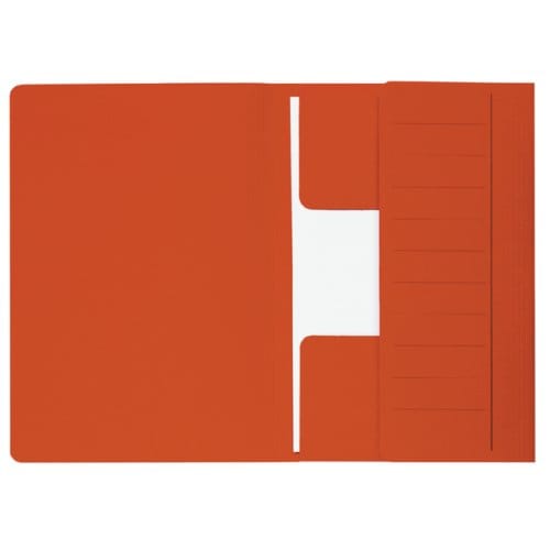 Dossiermap djois secolor mammoet folio 3 kleppen 250gr recycled rood 10 stuks