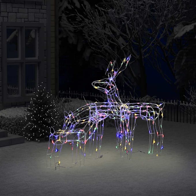 vidaXL - 3-delige - Kerstverlichting - rendieren - 229 - LED's