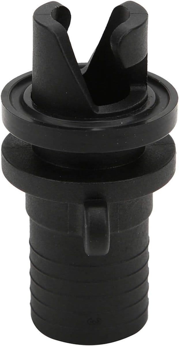 Luchtventiel Adapter - Bootventiel Kajakventiel - Opblaasbare Boten - Duurzaam Rubber - 2 Stuks - Zwart
