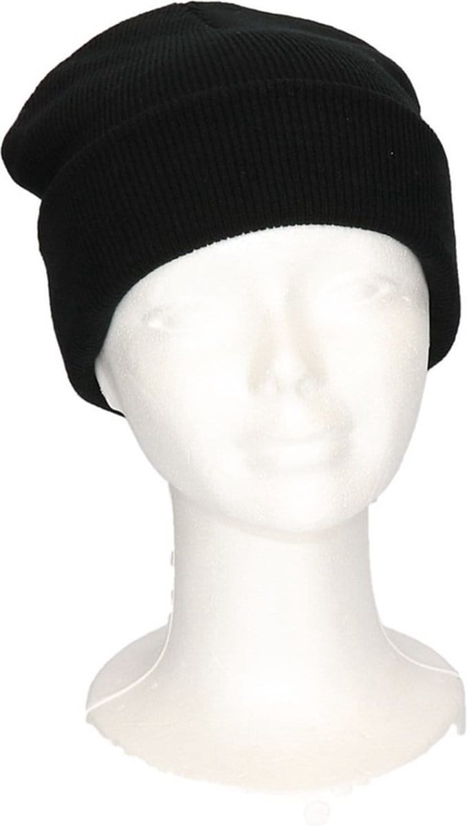 Basic winter muts zwart voor meisjes