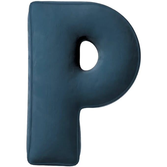 Kussen letter p Yellow Tipi Posh Velvet
