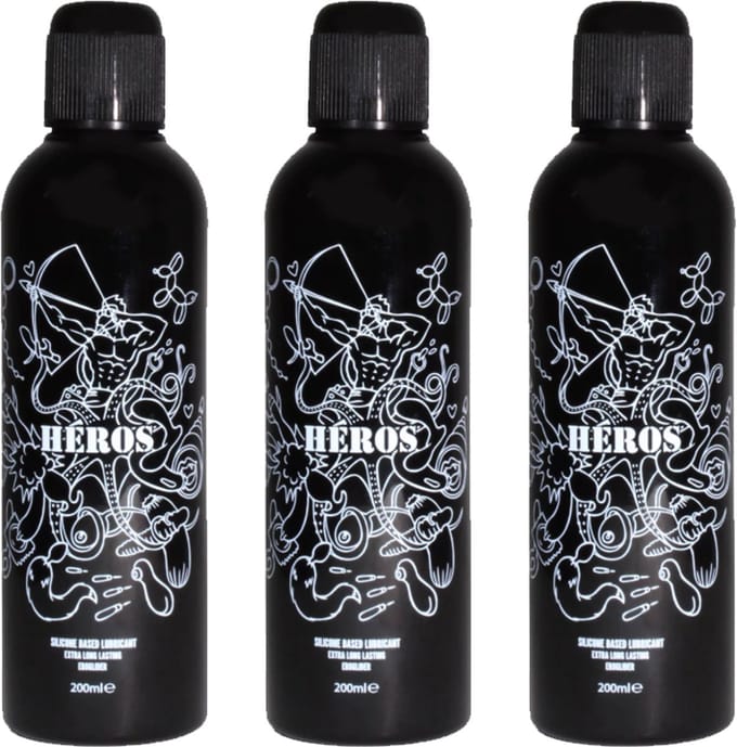 Heros Siliconen Glijmiddel - 200 ml x 3 stuks!