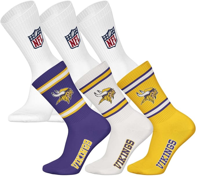 NFL Sokken NFL 6Pack Crew Socks Set van 6