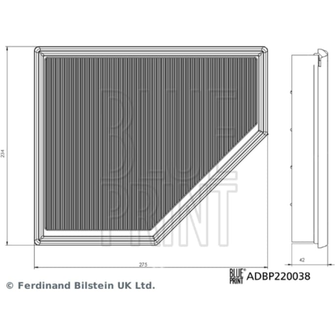Luchtfilter BLUE PRINT ADBP220038