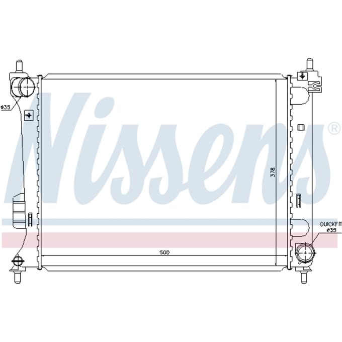 Radiator, motorkoeling NISSENS 67609