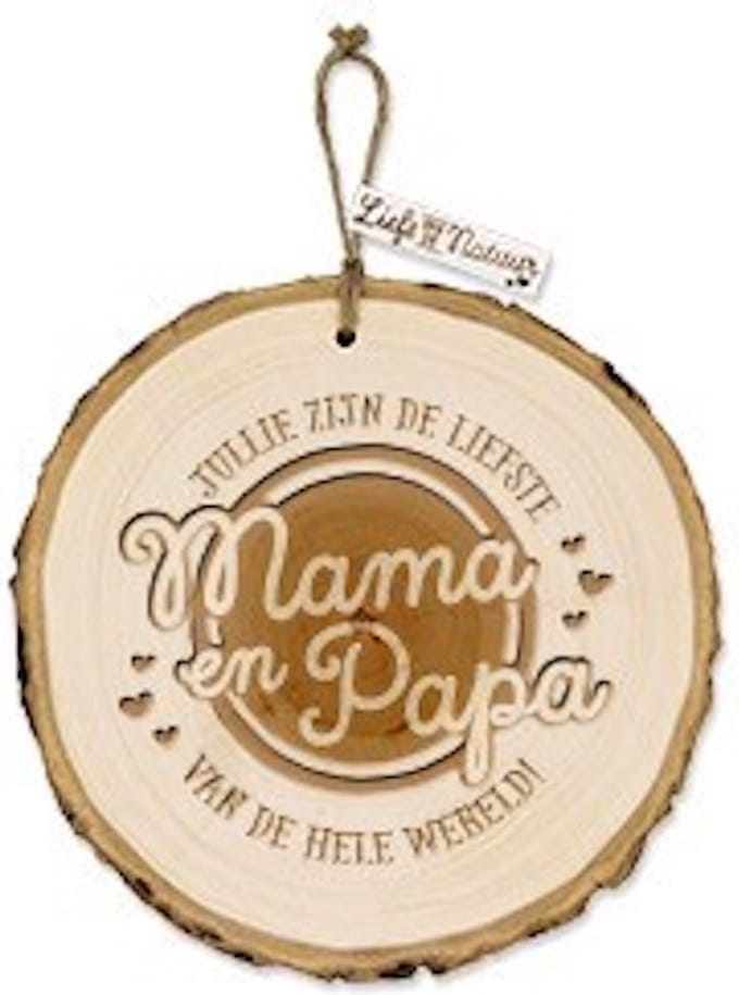 Boomschijf - Woondecoratie - Liefste Mama en Papa van de wereld